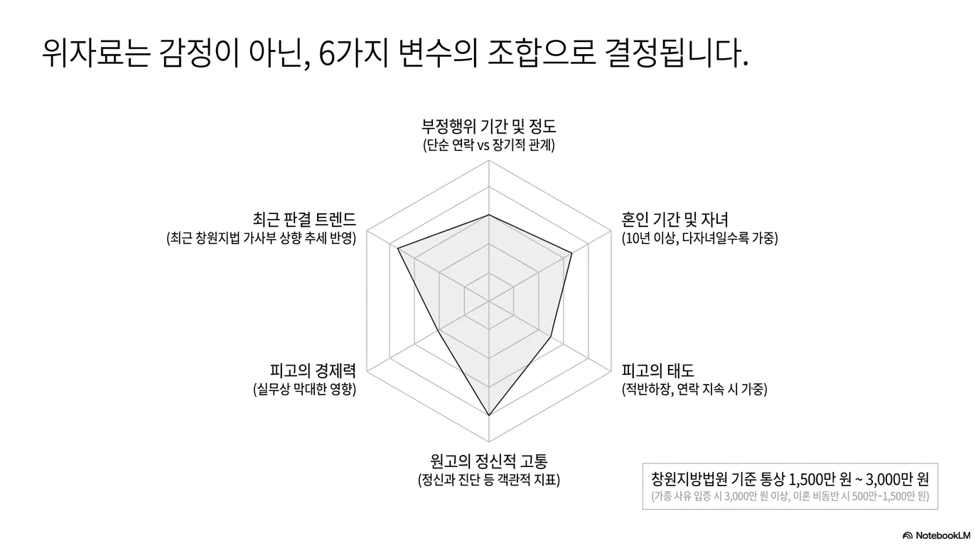 상간소송 위자료 변수의 조합