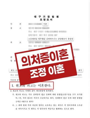 의처증 이혼 사례