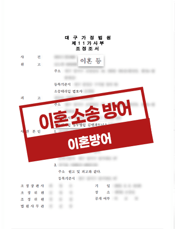 이혼소송 방어 조정 결정
